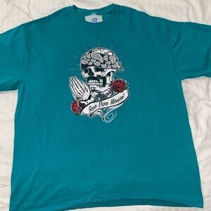 Viva Mexico Dia de Los Muertos Men's Tshirt size Large